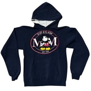 Vintage Disneyland Mickey Mouse Navy Blue Pullover Hoodie Mens -‎ S